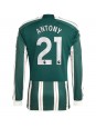 Manchester United Antony #21 Replika Borta Kläder 2023-24 Långärmad